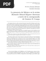 La Presencia de México en La Revista Ilustración Musical Hispano-Americana A Través de La Corresponsalía de Gustavo E. Campa