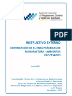 IE B.3.1.2 ALI 02 - Certificación de Buenas Prácticas de Manufactura de Alimentos Procesados PDF