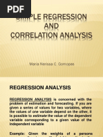 Simple Regression and Correlation Analysis