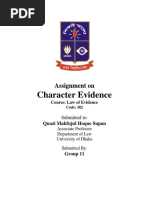 Character-Evidence Under Evidence Act