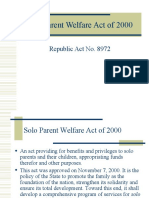 Solo Parent Welfare Act of 2000