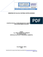 MEMORIAS DE CALCULO SISTEMA CONTRA INCENDIO Matapalo PDF