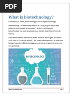 Report On Biotechnology