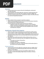 Risk Assessment - Outline