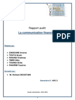 Rapport Audit Communication Financière PDF