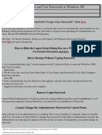 Administrator and User Passwords in Windows XP