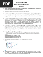 Assignment No. 3 &4 B.Tech Mechanical Engineering Third Year