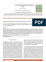 Effect of Brainstorming and Expertise On Fraud Risk Assessment PDF