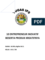 10 Entrepreneur Inovatif Beserta Produk Kreatifnya