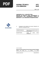 NTC 3849 Método de Ensayo para Determinar La Resistencia Por Adherencia Entre El Mortero y Las Unidades de Mampostería