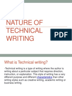 Nature of Technical Writing