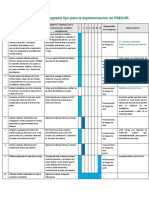 Cronograma Tipo Implementación PREXOR