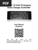 12 Volt 10 Ampere Solar Charge Controller Manual