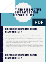 History of and Perspective On Corporate Social Responsibility