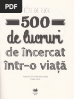 500 de Lucruri de Incercat Intr o Viata Elise de Rijck PDF