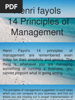 Henri Fayol's 14 Management Principles