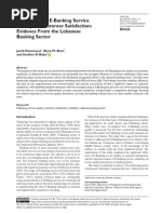 The Impact of E-Banking Service Quality On Customer Satisfaction Evidence From The Lebanese Banking Sector