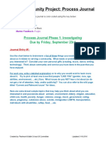 MYP Community Project Process Journal PDF