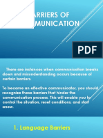 Barriers of Communication