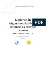 Exploración Trigonométrica de Las Distancias A Cuerpos Celestes