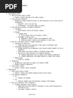 Parol Evidence Rule and Interpretation Attack Sheet