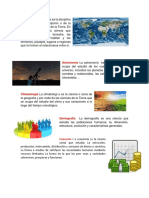 Geografía Astronomía Climatología Demografía Economía