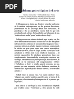 El Problema Psicológico Del Arte, Vigotsky