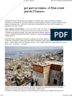 Mediapart - La Casbah D'alger Part en Ruines - L'Etat A Tout Volé, Même L'argent de L'unesco