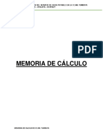 MEMORIA DE CALCULO HIDRAULICO Tumbuya