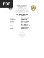 List of GPTA Officers 2016-2018