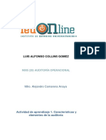 Actividad de Aprendizaje 1 Caracteristicas y Elementos de La Auditoria