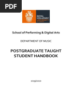 PGT Rhul Student Handbook 2019-2020 PDF