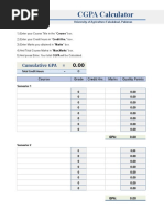 UAF CGPA Calculator