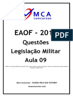 Questões Legislaçao Militar Aula 09