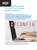 Como Usar El Comando IPCONFIG en Windows