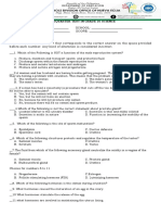 Third Quarter Test in Grade 10 Science