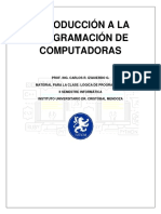 Introducción A La Programación de Computadoras