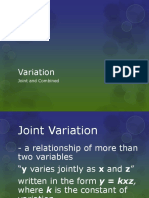 Joint and Combined Variation