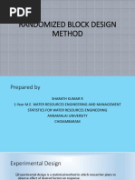 Randomized Block Design Method