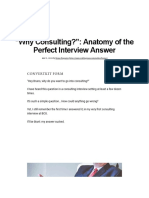 Why Consulting - Anatomy of The Perfect Interview Answer PDF