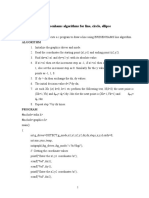 EX. NO. 1 Bresenhams Algorithms For Line, Circle, Ellipse: k+1 K k+1 K