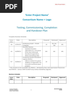 AM2755 - Testing, Commissioning and Handover Template Rev T0