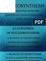 NUCLEOSYNTHESIS 