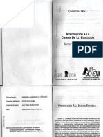 Introduccion A La Ciencia de La Educacion Wulf PDF