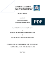 A Study On Customer Satisfaction About Deccan Pumpsets in Coimbatore PDF