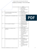 Disciplinary Proceedings - CCS (CCA) Rules - MCQ FOR PRACTICE