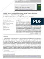 Analysis of Crack Propagation in Stainless Steel by Comparing Acoustic E