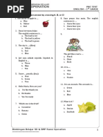 Pretest B.inggris Kelas 1