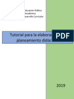 Tutorial para La Elaboración Del Planeamiento Didáctico PDF