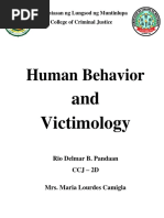 Humanbehavior and Victimology